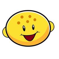 cute lemon kawaii mascot vector