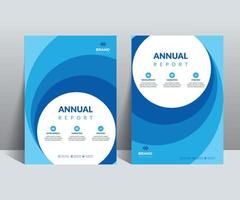 Plantilla de diseño de informe anual adecuado para cualquier proyecto. vector