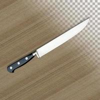 Chef's kitchen knife isolated on transparent background photo