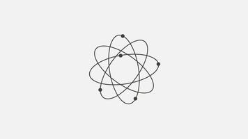 atome illustré sur fond video