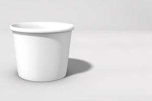 3d rendering food bowl isolated on colored background. fit for your mock up design. photo