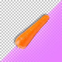 Fresh carrot isolated on transparent background. PSD photo