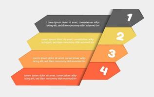 infographic design step 1 to 4 with soft colors vector
