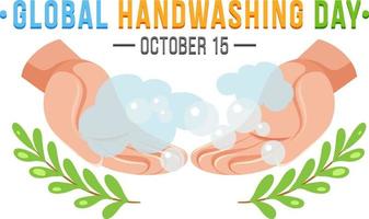 Global Handwashing Day Banner Design vector