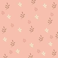 Pattern with flowers and leaves
