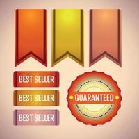 Best Seller Label Collection vector