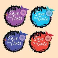 Save the Date for wedding invitation vector