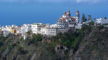 church on the ravine in the village of Moya in Gran Canaria photo