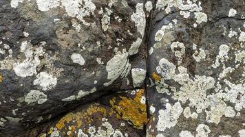 Textura de piedra volcánica en las islas Canarias