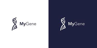 Modern and sophisticated genetic logo design vector