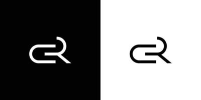 Simple and modern CR initials logo design