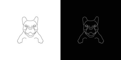 diseño de ilustración de bulldog simple y atractivo vector