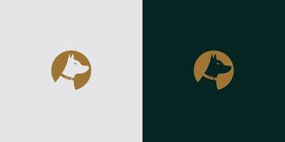 simple and modern dog logo design vector