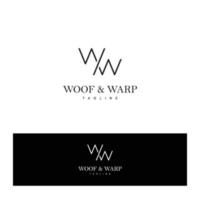 Modern and luxurious WW letter initial logo design vector