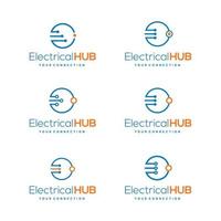 Modern and unique electric company logo design 20 vector