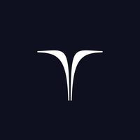 A logo with the initials letter T  modern and sophisticated vector