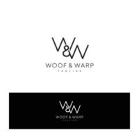 Modern and luxurious WW letter initial logo design vector