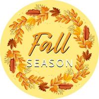 Fall Season Typographic Banner vector