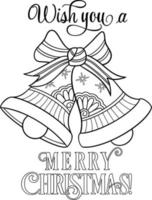 Christmas Bells Coloring Page vector