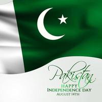 Vector illustration of Abstract Background for Pakistan Independence Day, 14th of August.