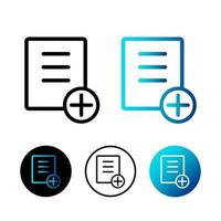 Abstract Add New Document Icon Illustration vector