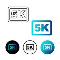 Abstract 5K Icon Illustration vector