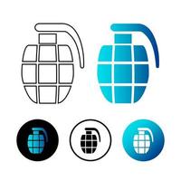 Abstract Bomb Grenade Icon Illustration vector