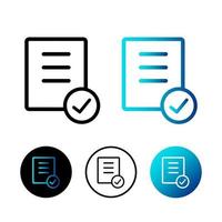 Abstract Document Check Icon Illustration vector