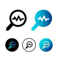 Abstract Diagnostic Pulse Icon Illustration vector