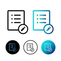 Abstract Edit List Icon Illustration vector