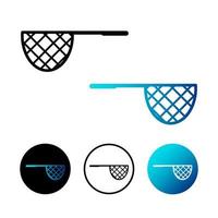 Ilustración de icono de red de pesca abstracta vector