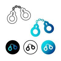 Abstract Handcuffs Icon Illustration vector
