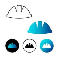 Abstract Hard Hat Icon Illustration vector