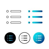 Abstract List Round Bullet Icon Illustration vector