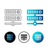 Abstract Local Server Icon Illustration vector