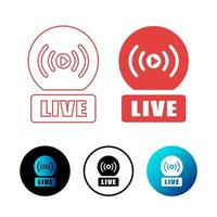 Abstract Live Streaming Icon Illustration vector