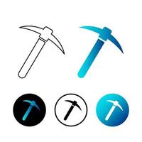 Abstract Pickaxe Icon Illustration vector