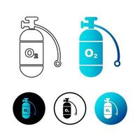 Abstract Oxygen Cylinder Icon Illustration vector