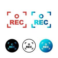 Abstract Screen Recorder Icon Illustration vector