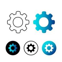 Abstract Settings Gear Icon Illustration vector