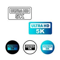 Ilustración de icono de ultra hd 5k abstracto vector