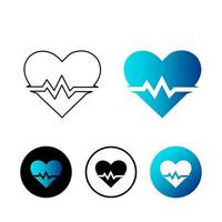 Abstract Heart Rate Icon Illustration vector