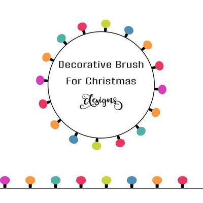 decorative Christmas bulb brush for Christmas designs, Hand drawn vector swatch for textile, gift wrapper, fabric, web backdrop and packaging.