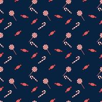 Chrsitmas repeat pattern created with candy candy cane and lolipop vector