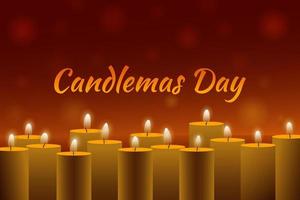 Candlemas Day Background with Candle vector