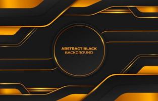 Background of Elegant Black and Gold Technology vector