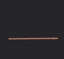 Close up view isolated colorful paper straw on dark background. fit for your design element. photo