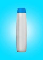 3D rendering - High resolution image white shampoo bottle template isolated on colored background, high quality details