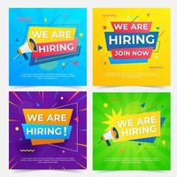 We are Hiring Social Media Template vector