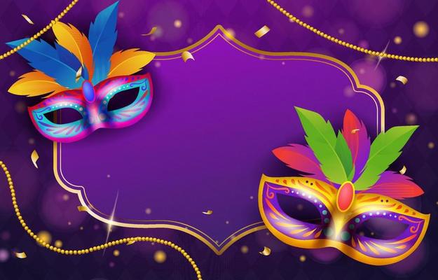 Mardi Gras Mask Background